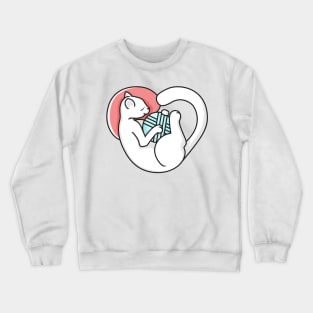 Sleeping Hearty Cat Crewneck Sweatshirt